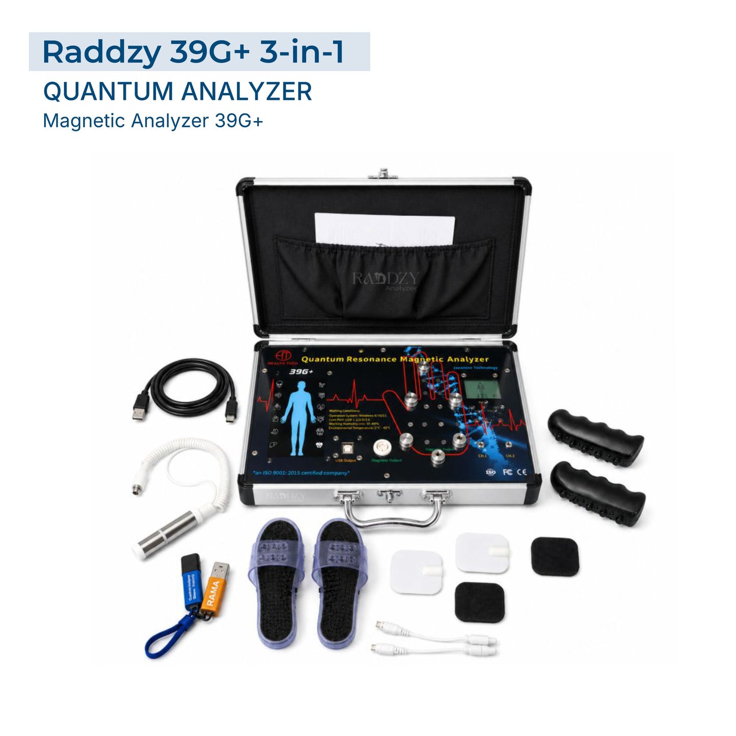 Raddzy 39G+ 3-in-1 Quantum Analyzer (Rod + Palm + Therapy)