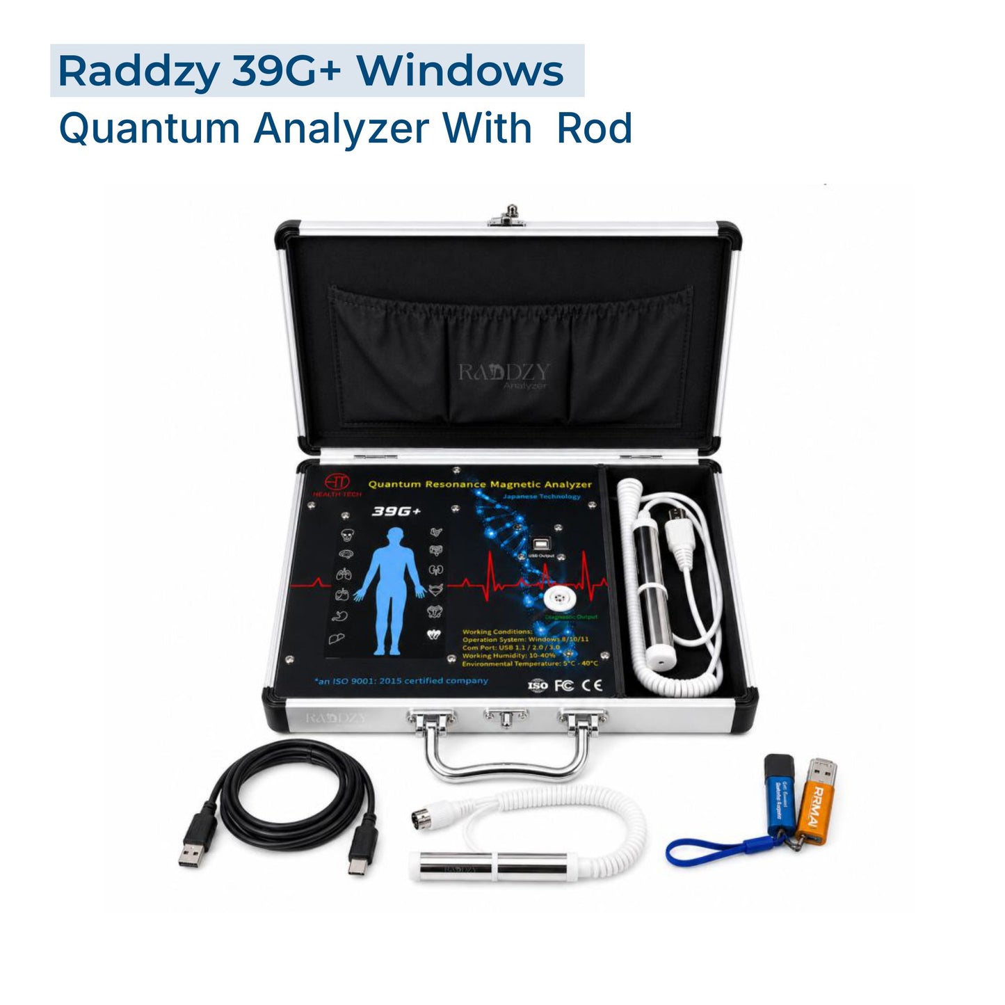 Raddzy 39G+ Windows Quantum Analyzer with Rod