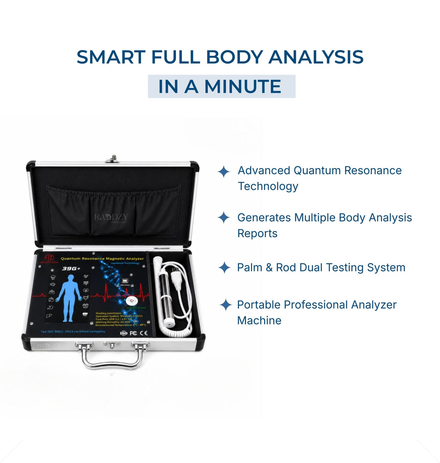 Raddzy 39G+ Windows Quantum Analyzer with Rod