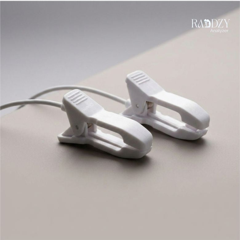 RADDZY Quantum Analyzer Therapy Ear Clip Cable for 39G Machine | Bioelectric Therapy Ear Electrode Accessory